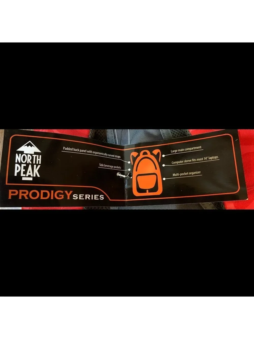 New North Peak Prodigy Series Backpack, Red & Gray